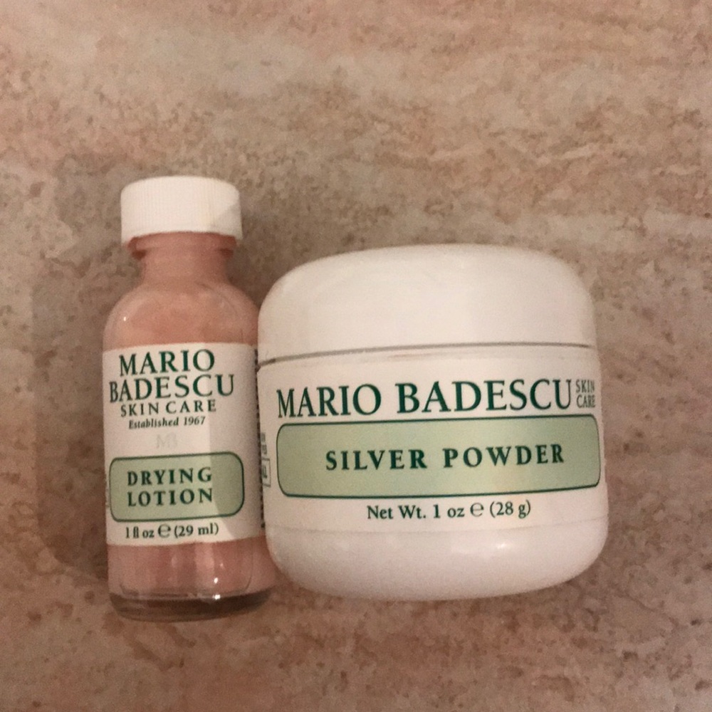 Mario Badescu drying lotion and silver powder